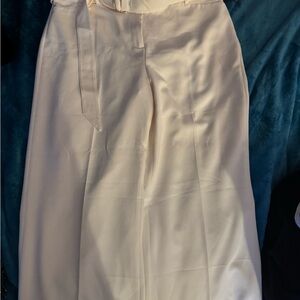 White House Black Market Crema Drama Trousers